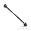TWISTED ROPE 316L SURGICAL STEEL INDUSTRIAL BARBELL
